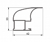 Профиль вертикальный для шкафов-купе L-образный Клён WC