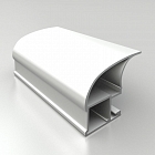 Профиль вертикальный для шкафов-купе L-образный Белый Глянец WG