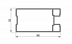Профиль вертикальный для шкафов-купе П-образный Венге Тёмный WE/D