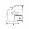 Профиль вертикальный для шкафов купе асимметричный Матовый Коньяк BASIC