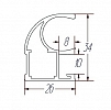 Профиль вертикальный для шкафов купе асимметричный Дуб Вулкан DGS BASIC
